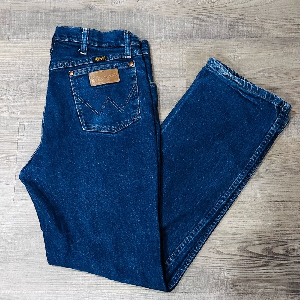 Wrangler Men’s Dark Blue Straight Leg Jeans